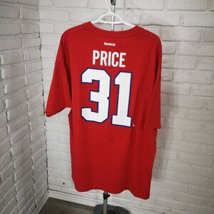 Reebok NHL Men's Size 2XL Red Montreal Canadiens T-shirt with #31 Price on Back